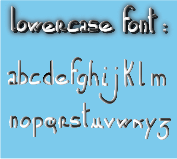Lowercase Font